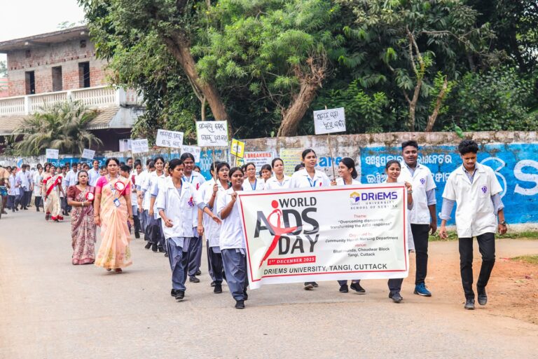 Nursing Students Lead the Way: World AIDS Day Awareness Rally at Chowduar