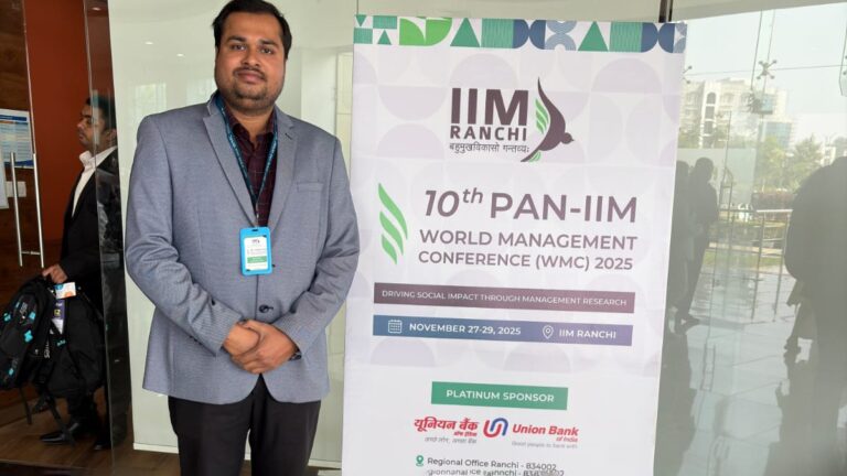Faculty Presentation at the World Management Conference, IIM Ranchi (27–29 November 2025)