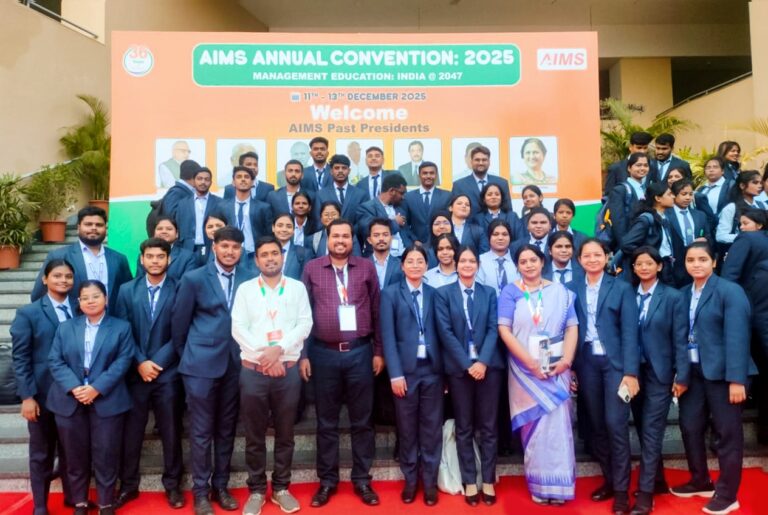 MBA students and faculty proudly represented the School of Management at the AIMS Annual Convention 2025