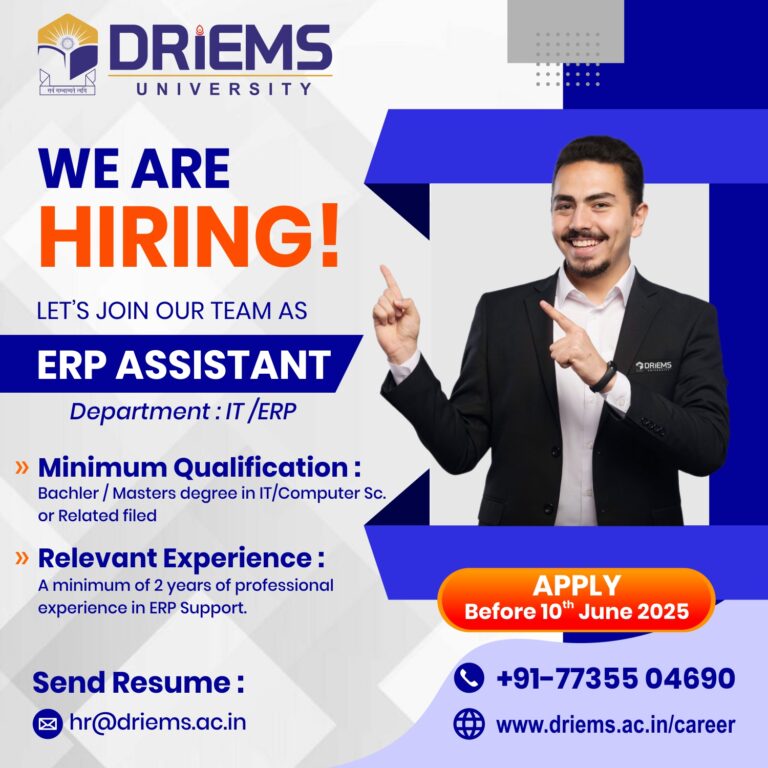 ERP Assistant | DRIEMS University