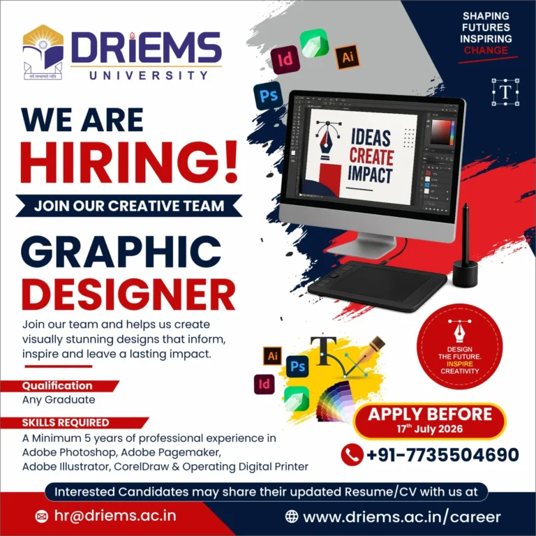GRAPHIC DESIGNER | DRIEMS University