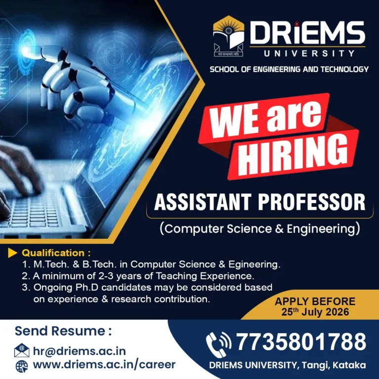 ASSISTANT PROFESSOR | SOET | DRIEMS University