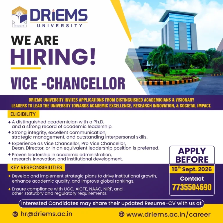 VICE -CHANCELLOR | DRIEMS University